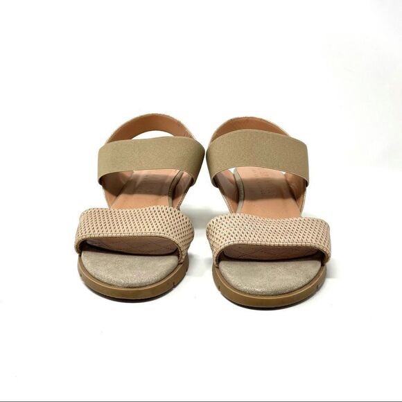 Hispanitas Mercury Metallic Leather Wedge Sandals Size 39 - Picture 2 of 8